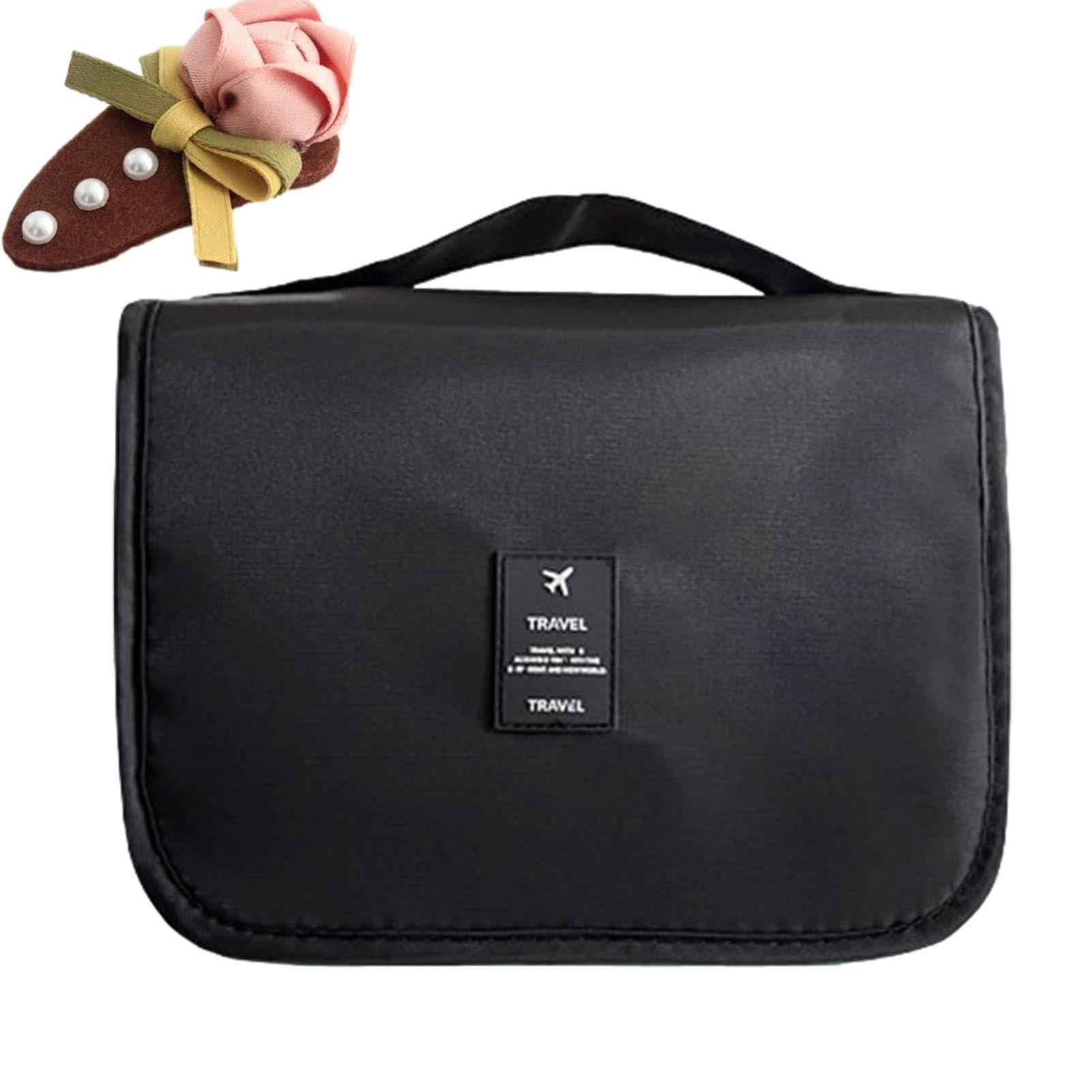 Generic Travel Toiletry and Cosmetic Bag - Skin Care Organizer with Hook for Women, Outdoor Use