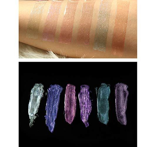 COOSA COOSA Glitter Liquid Lipsticks Set 6 color Diamond Shimmer Metallic Lipstick Waterproof Long Lasting Makeup Kit Face Eye Glow Shimmer Shinning Lip Gloss Set