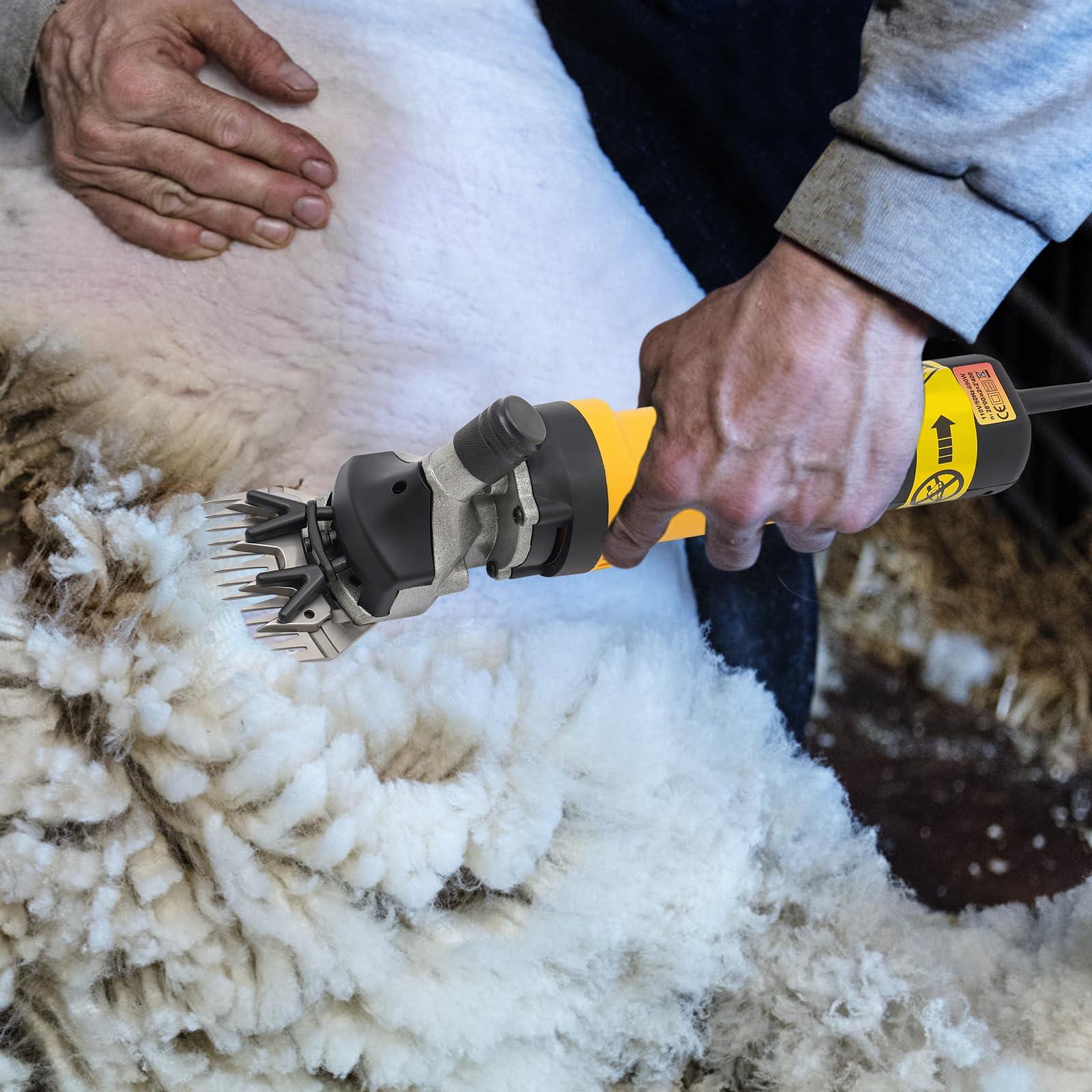 DilraTal DilraTal Portable Electric Shearing Clippers with Adjustable Speed 690W Professional Sheep Shears with Support Bracket for Shaving Fur Wool in Sheep Goats, 2800RPM 110V 50Hz