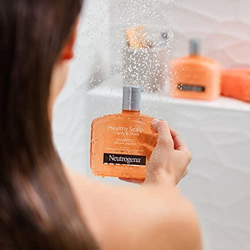 Neutrogena Neutrogena Exfoliating Healthy Scalp Clarify & Shine Shampoo & Conditioner for Oily Hair and Scalp, with Pink Grapefruit, pH-Balanced, Paraben & Phthalate-Free, Color-Safe, 12 Fl Oz