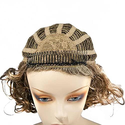 Wig Pro Wig Pro Poppy 3/4 Cap Wig Color 33GR 14\" Overall Length with Jaw Comb on Top Synthetic Curls Volume Hairpiece Fall Bundle MaxWigs Hairloss Booklet