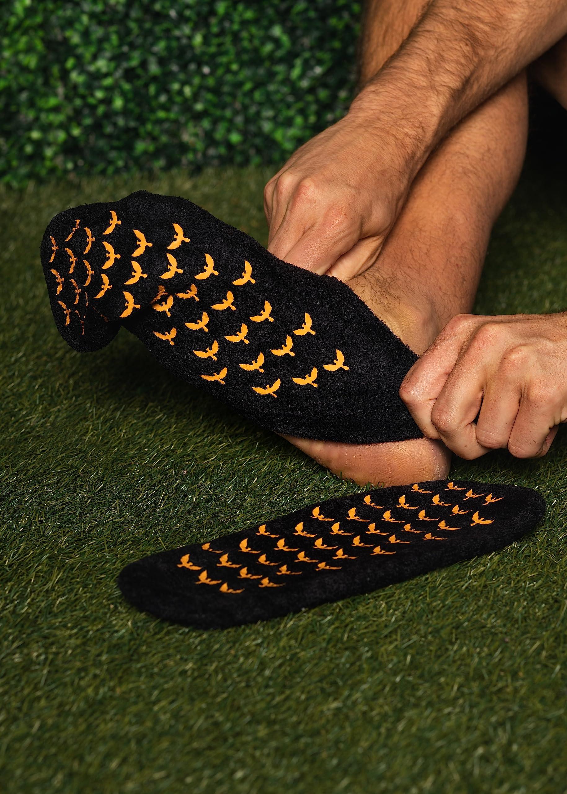 Phoenix Foot Peel Moisturizing Gel Socks for Men - Extra Large - 2 Pairs - with Shea Butter - Paraben Free - Reuseable Moisturizing Socks - Phoenix Foot Peel