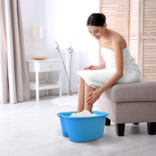 Mantello Mantello Foot Bath, Extra Large, Foot Soaking Tub - Pedicure Bowl - Foot Soak Tub (Blue)