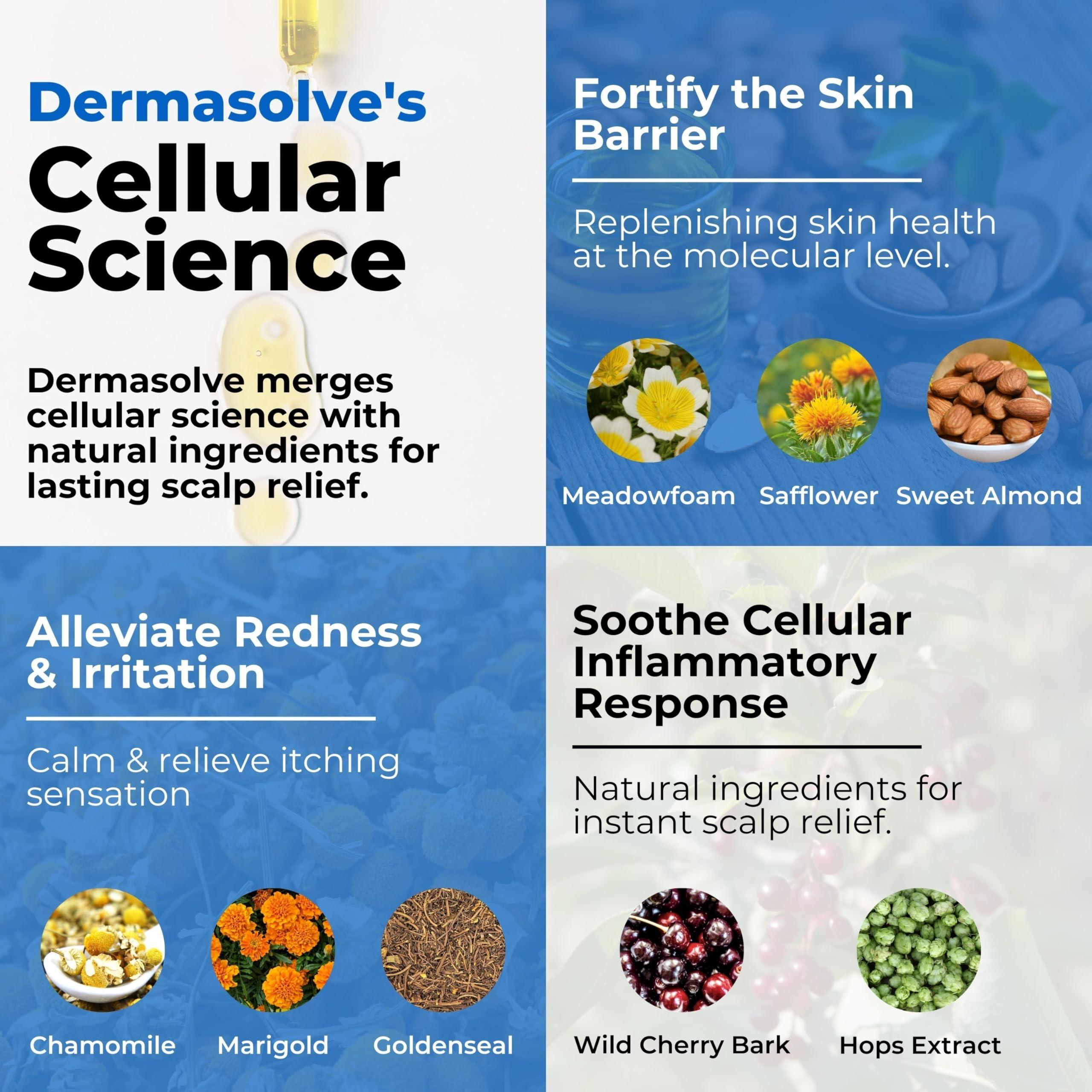 Dermasolve Dermasolve 4 oz Psoriasis, Seborrheic Dermatitis, & Dandruff Scalp Oil - Dermatologist Approved - Flaky Scalp Relief, Clinically Tested, Long-Lasting Itch-Free, High-Performance Formula