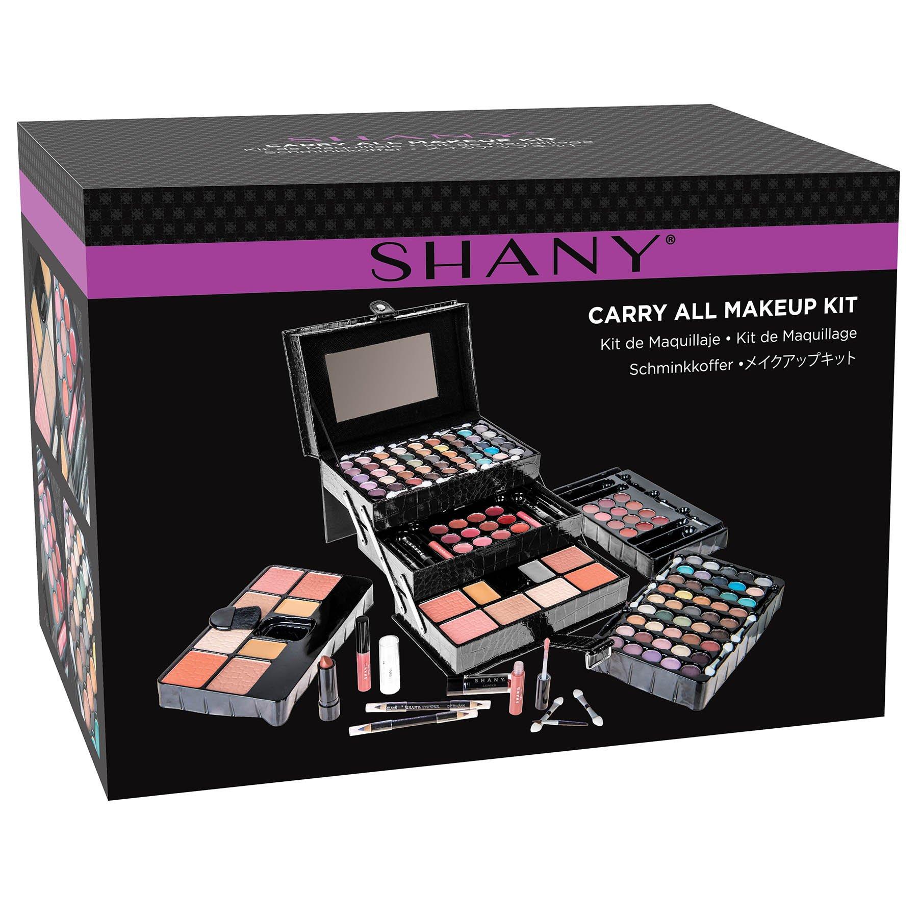 SHANY SHANY All In One Makeup Kit (Eyeshadow, Blushes, Face Powder, Lipstick, Eye liners, Makeup Pencils and Makeup Mirror - Makeup Set With Reusable Makeup Storage Box - Black