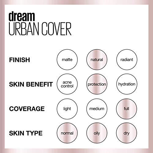 Maybelline New York Maybelline Dream Urban Cover Flawless Coverage Foundation Makeup, SPF 50, Warm Nude