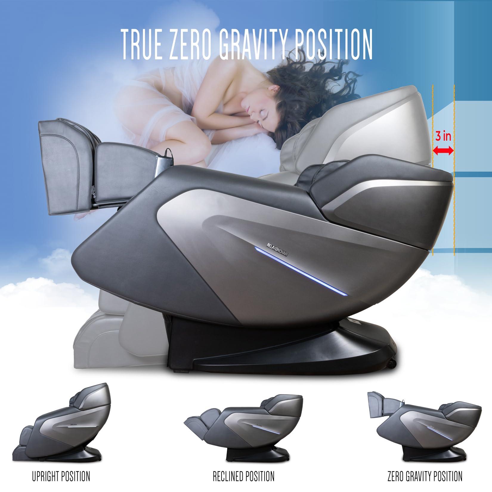 RELAXONCHAIR RELAXONCHAIR Massage Chair,Jasper Full Body Zero Gravity Massage Chair, Deep Tissue SL-Track Recliner, Robotic Massage Hands, Bluetooth Speakers, Foot Rollers, Heat & Air Massage Therapy, US Warranty