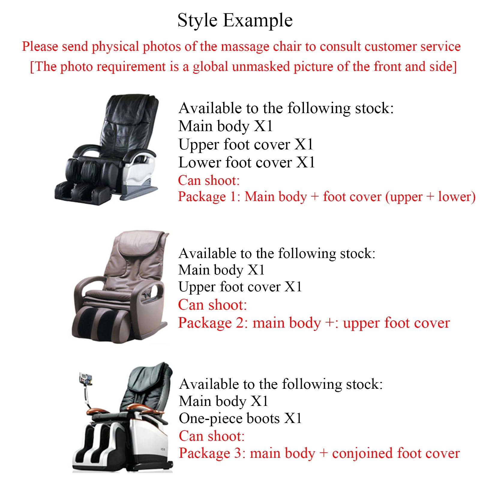 EVURU EVURU Full Body Shiatsu Massage Chair Cover, Zero Gravity Chair Cover Furniture Covers Cover Washable Stretch Fabric Massage Chair Cover (Gray, Package 3)