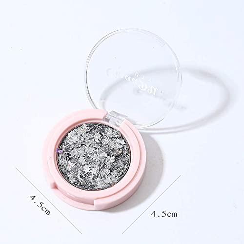 Edanta Edanta Glitter Eye shadow Shimmer Eyeshadow High Pigment Eyeshadows Waterproof Long lasting Eyes Makeup Colorful Party Cosmetics Halloween Eyeshadows for Women and Girls Pack of 1 (Silver 14)