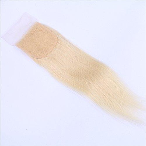 Cloud Hair Cloud Hair Top Lace Closure With Blonde 613 Hair Wefts 4Pcs Lot Brazilian Silky Straight Virgin Hair 3Pcs With Lace Closure 4x4 (10 10 10+8 inch closure)