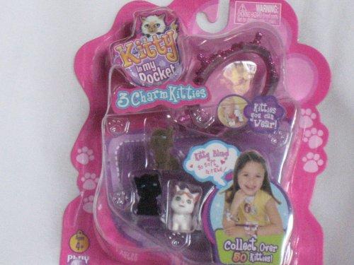 Kitty In My Pocket Kitty in My Pocket 3 Charm Kitties with Sparkling Dark Pink Bracelet