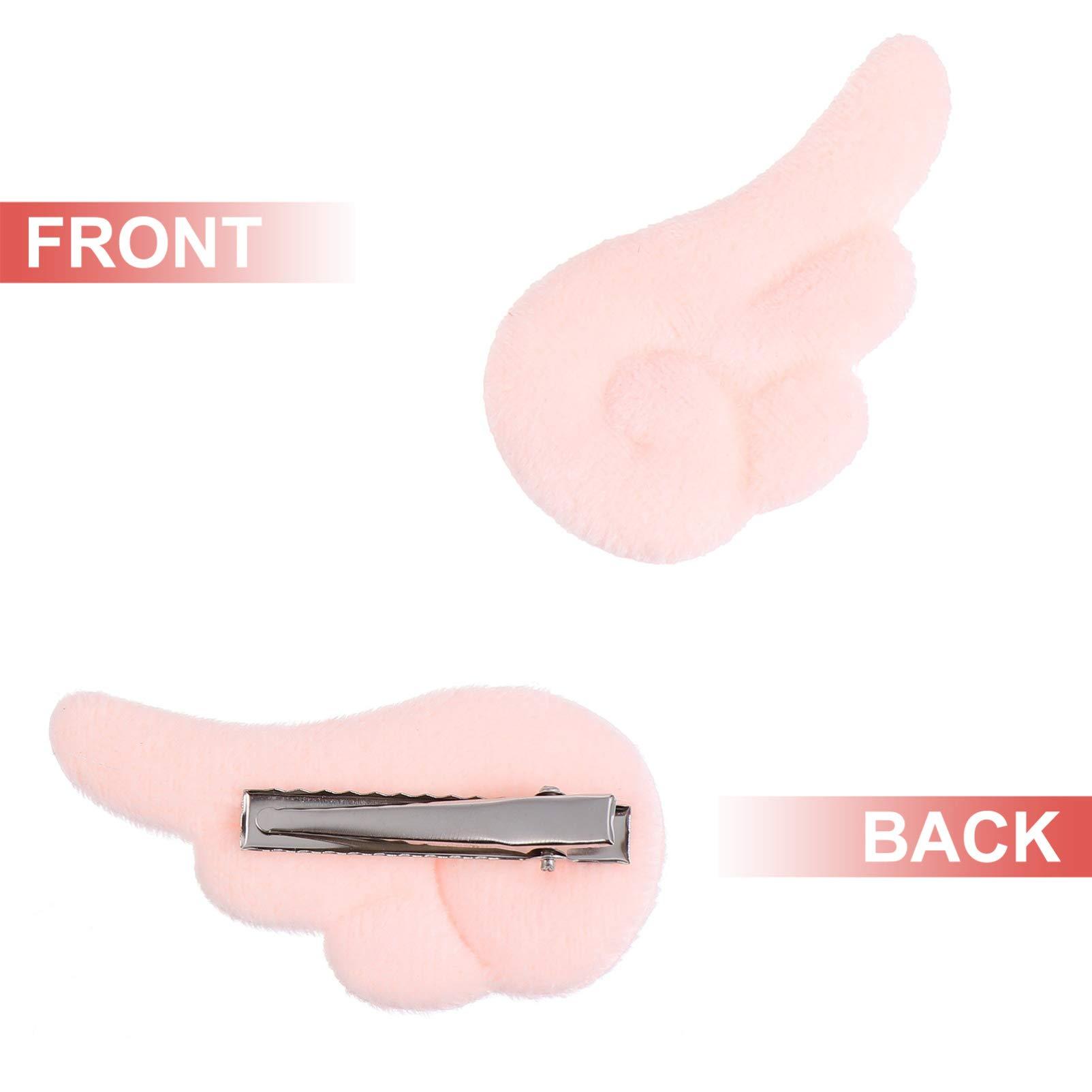 Beaupretty Beaupretty 1 Pair Angel Wings Hair Clips, Plush Angel Wings Hair Pins Non Slip Hair Clamps Cute Hair Accessories for Girls Women(Light Pink)