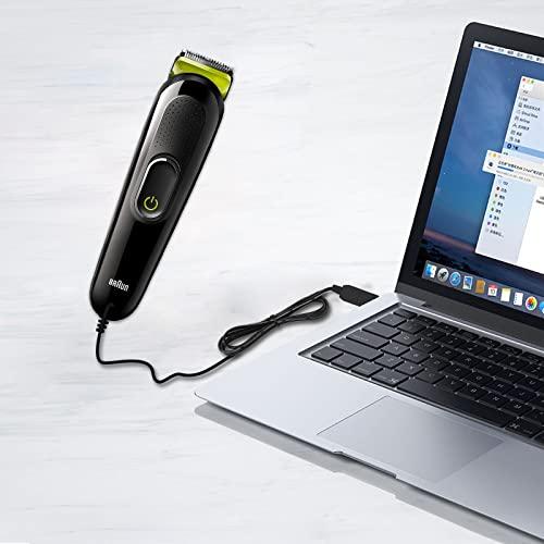 Lnauy for Braun Beard Trimmer Charger, Power Cord Compatible with Braun MGK3010 MGK3020 MGK3021 MGK3025 MGK3210 MGK3220 MGK3221 MGK3225 MGK3921 5V to 2.3V Replacement Charging Cable Adapter