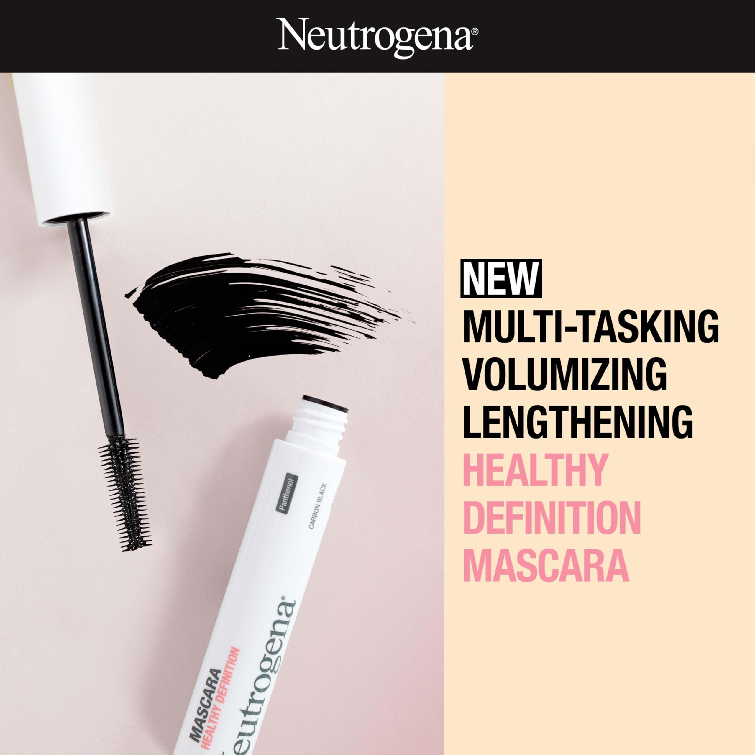 Neutrogena Neutrogena Healthy Definition Mascara, Eyelash Mascara Defines, Lifts, Curls, Lengthens & Volumizes Lashes, Dual-Sided Mascara Comb + Brush for Natural Application, Carbon Black, 0.27 oz