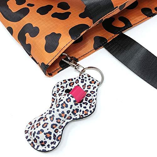 allydrew allydrew 10 Pack Chapstick Holder Keychain, Keyring for Lip Balm Lip Gloss Lipstick with 10 Pieces Metal Keyring Clasps, Fun collection