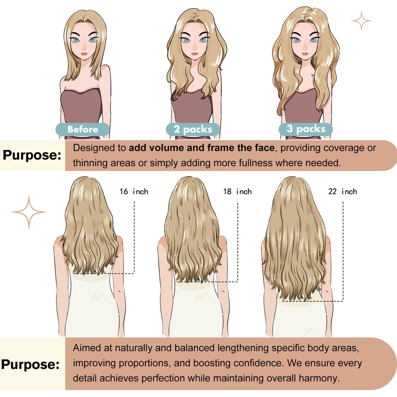 Full Shine Full Shine 24 Inch Hair Extensions Real Human Hair Sew In Hand Tied Weft Hair Extensions Human Hair Sew In Weft Extensions Remy Hair Genius Weft Human Hair Extension Straight Hair 60G 24 Inch