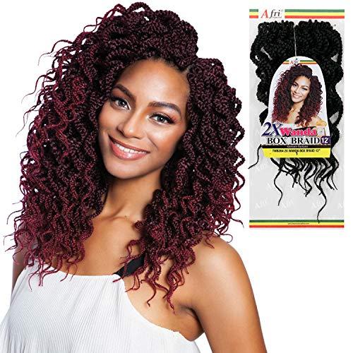Mane Concept MULTI PACK DEALS! Mane Concept Synthetic Hair Crochet Braids 2X Wanda Box Braid 12" (1-PACK, T1BBUG)