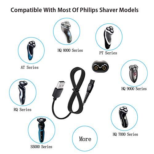 INVODA Shaver Power Cord for Philips-Norelco HQ8505 Norelco 7000 5000 3000 Series Shaver USB Charger Line 5V Replacement Charger Cord