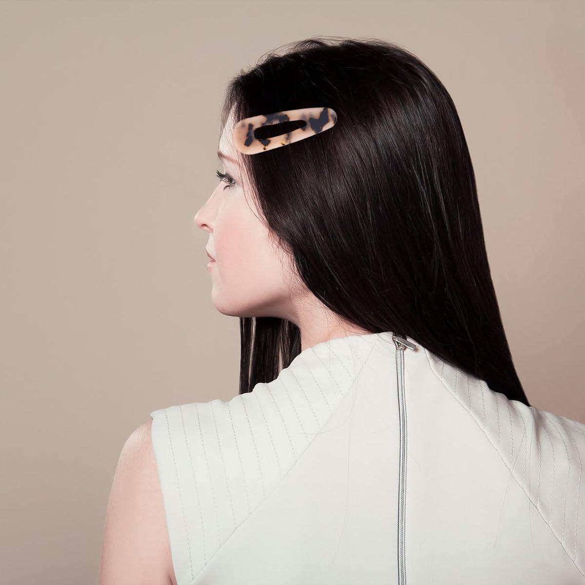 FRCOLOR 3pcs Hair Clip Womens Hair Accessories Flat Hair Barrettes Acrylic Hair Accessories Hair Snap Pins New Year Hair Pin Resin Hair Barrettes Bobby Pins Girl Side Clip Seamless