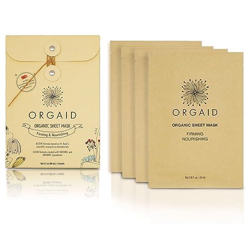 ORGAID ORGAID Organic Sheet Mask | Made in USA (pack of 4) (Firming & Nourishing)