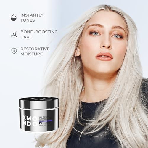 XMONDO XMONDO Hair Supernova Blonde Toning Reparative Mask, Vegan Formula with Jojoba Oil, Reducing Brassy and Yellow Tones on Blonde, Highlighted, and Gray Hair Colors, 8 Fl. Oz
