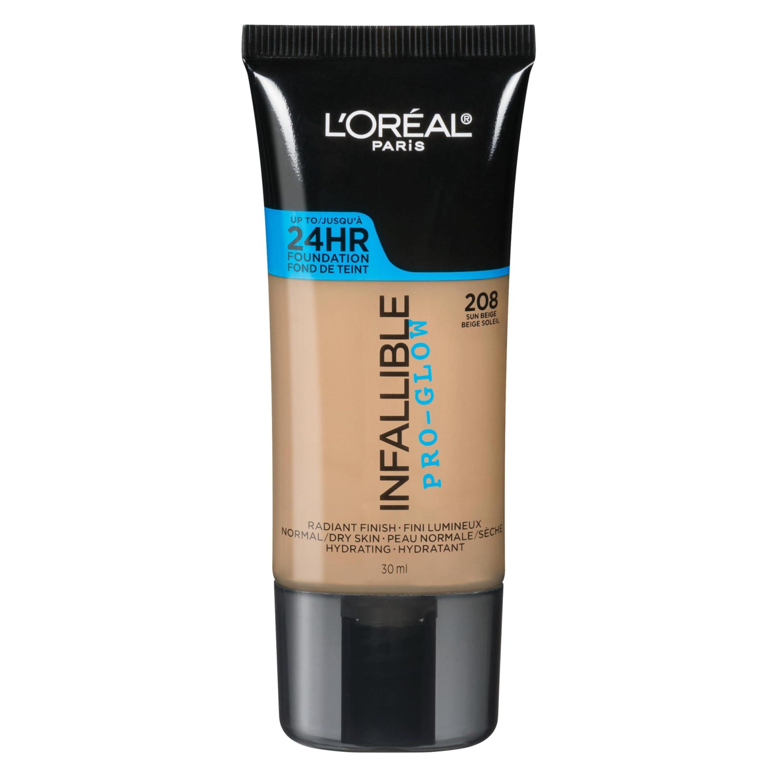 L'Oréal Paris L\'Oreal Paris Makeup Infallible Up to 24HR Pro-Glow Foundation, Sun Beige, 1 fl oz.