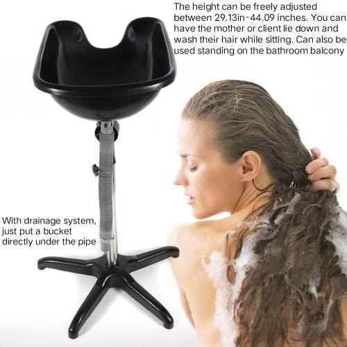 kunghei Height Adjustable Hair Washing Sink Basin Station Outdoor RV Camper/Barber Shop Beauty Salon Chair/Home, Portable Shampoo Bowl Shampoo Sink Basin Wash Hair Bowl Hand Wash Sink Hairdressing Salon