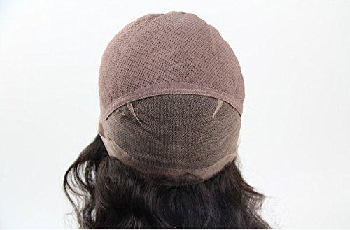 DaJun DaJun Hair 20" Full Lace Human Hair Wigs With Baby Hair Peruvian Virgin Remy Human Hair Yaki Straight Color #1 Jet Black