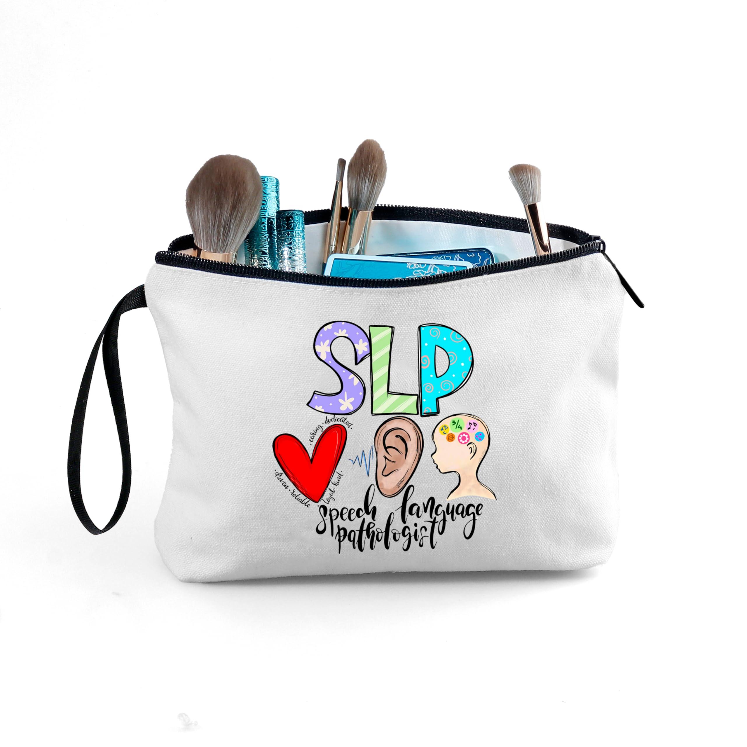 KONSOM KONSOM Speech Therapist Gift,Slp Gifts,Speech Pathologist Gifts,Therapist Gifts,Appreciation Gifts for Women,Speech Language Pathologist Gifts,Therapist Makeup Bag,Gift for Friend,Christmas Gifts