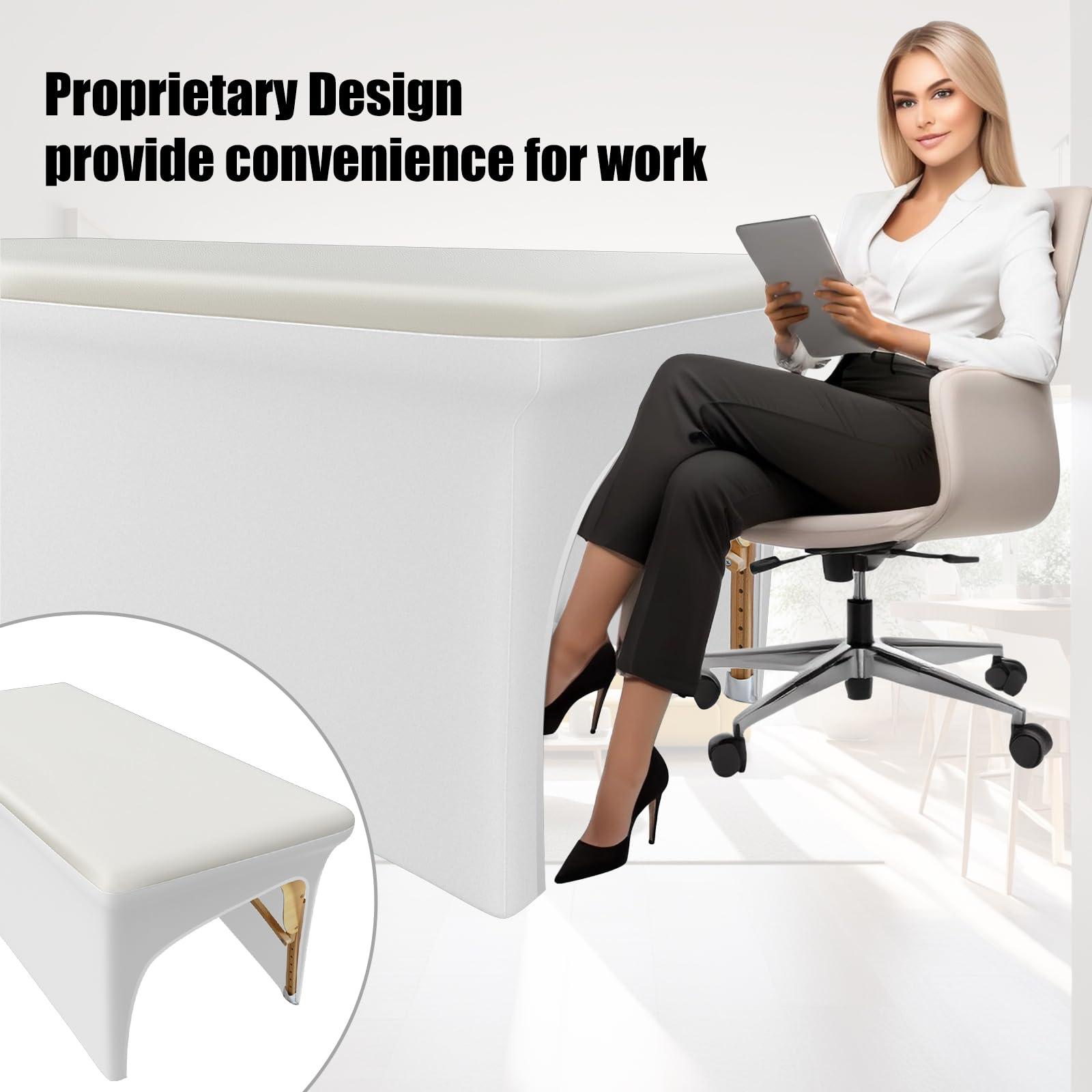 KIDOACOW KIDOACOW White Lash Bed Cover 6FT Vinyl Massage Table Cover Protector, Silky Reusable & Wipeable Massage Bed Cover Waterproof Ultra-Durable and High Elasticity Leather Spa Bed Covers for Esthetician