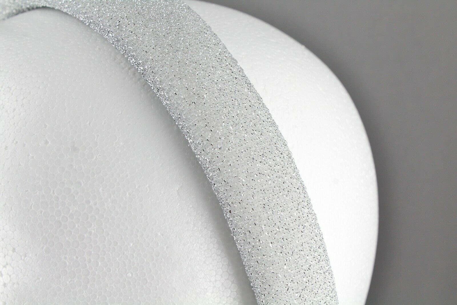 Wholesale Fashion HairClip Silver Padded Headband Sparkly Fabric Foam Sponge Hair Band Crown Blogger Style Fashion hair Accessories for Women