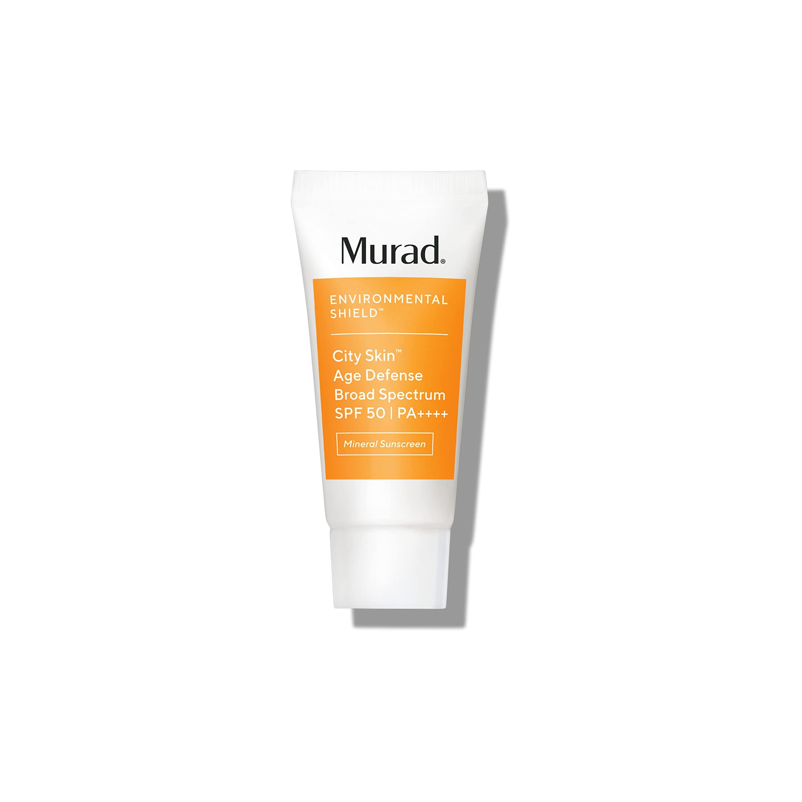 Murad Murad City Skin Age Defense Broad Spectrum SPF 50 - Environmental Shield 100% Mineral Sunscreen - Blue Light Defense - SPF 50 Sunscreen - Light Sunscreen for Face, Travel 0.6 Fl Oz