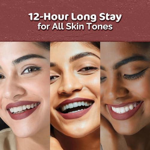 MAMAEARTH Mamaearth Moisture Matte Lipstick (05 - Espresso Brown)| Infused with Vitamin E | 12-Hour Long Stay & 8-Hour Moisture Lock | Cruelty-Free & Smudge-Proof | 0.07 Oz (2g)