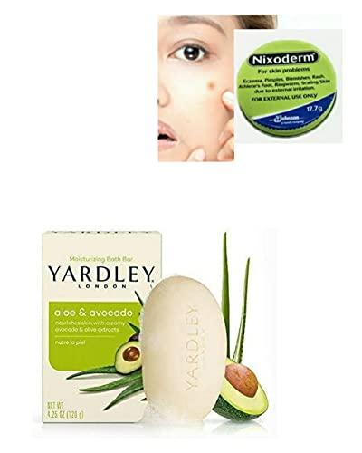 Nixoderm Nixoderm Yardly Moisturizing Bath Bar, Aloe & Avocado, 4 5 fl Cream for Acne, 17.7 g