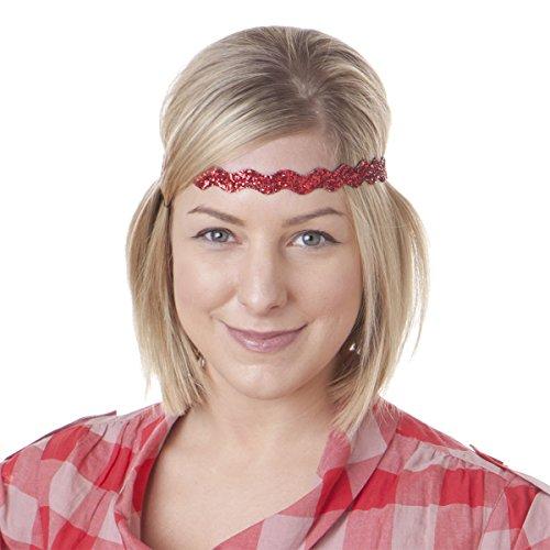 Hipsy Hipsy Women's Adjustable NO SLIP Sports Headbands Multi Color Pack (Rasta Multi 5pk)