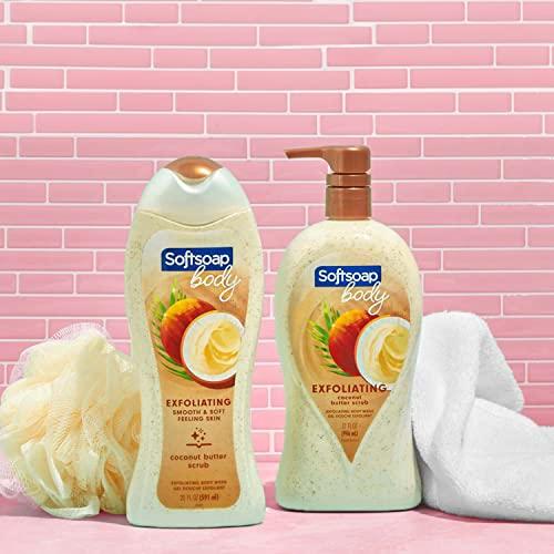 Softsoap Softsoap Body Wash Exfoliating Scrub, Coconut Butter Scent, 20 oz Bottle