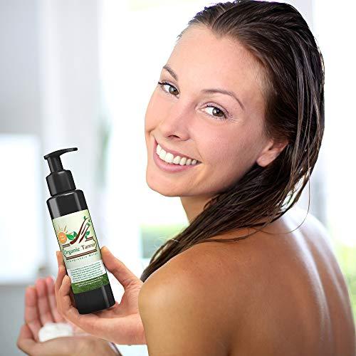 Organic Self Tanner Organic Self Tanner Pomegranate Mango 4 oz Healthiest Skin Bronzing Cream for Natural Glow! Subtle to Dark Gradual Tanning. Quick Indoor Face & Body Sunless Tan Lotion Better Than Chemical Bronzer