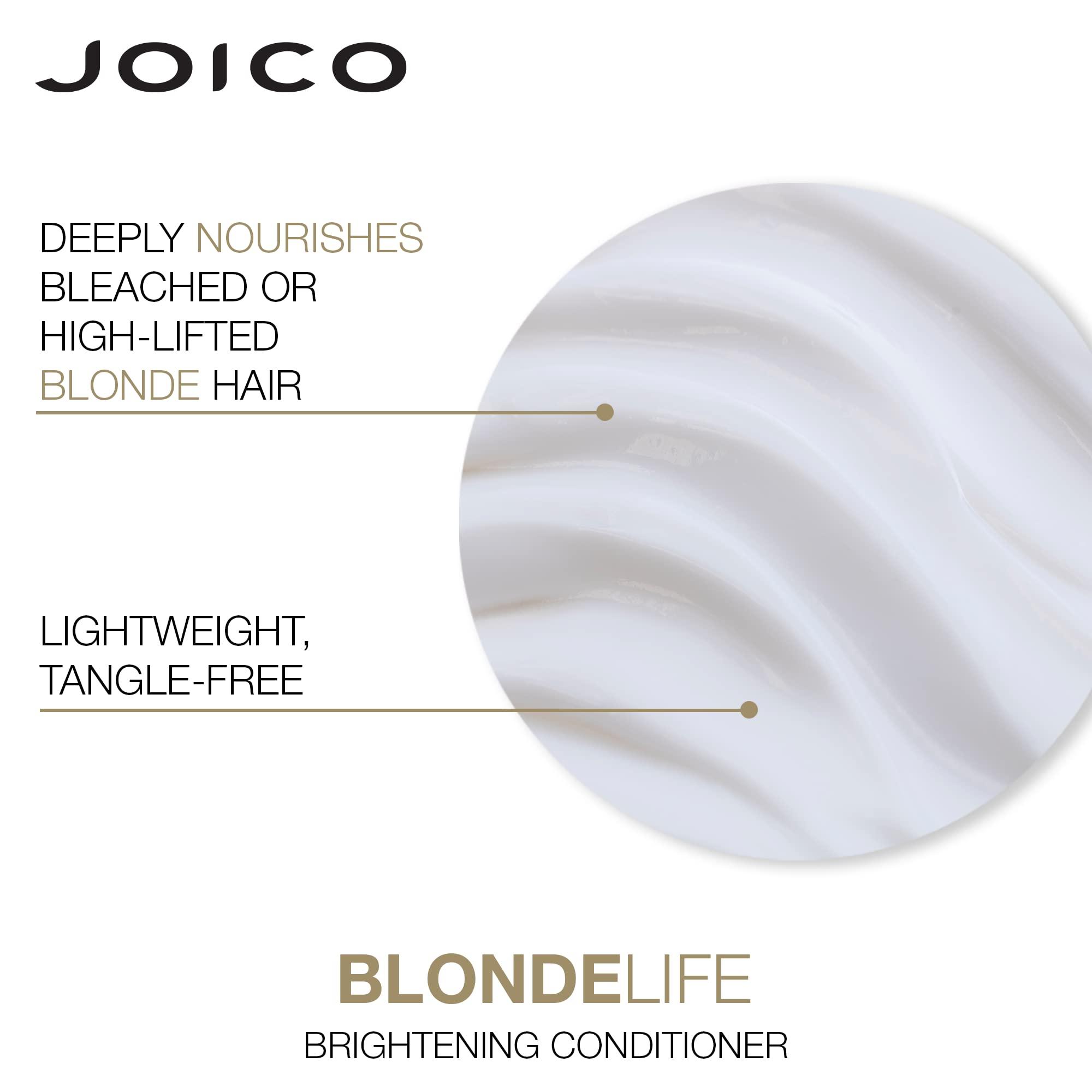 Joico Joico Blonde Life Brightening Conditioner | For Blonde Hair | Illuminate Hydration & Softness | Add Softness & Smoothness | Sulfate Free | With Monoi & Tamanu Oil | 33.8 Fl Oz