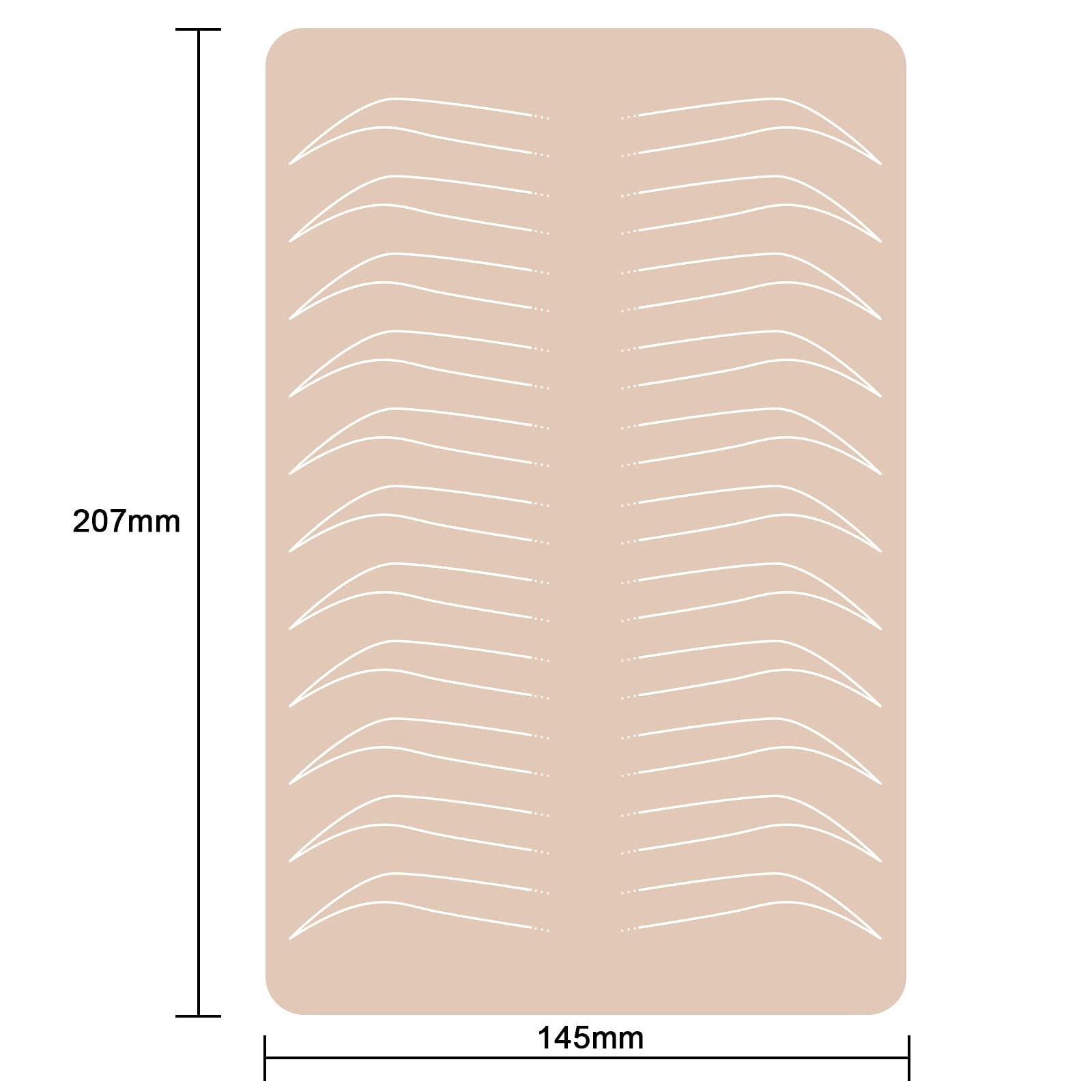 Guapa Guapa Silicone Eyebrow Practice Skin Ombre Powder Brows Fake Skin Sheet Double Sides Microblading Practice Skin for Tatto Artists and Beginners (1 piece)