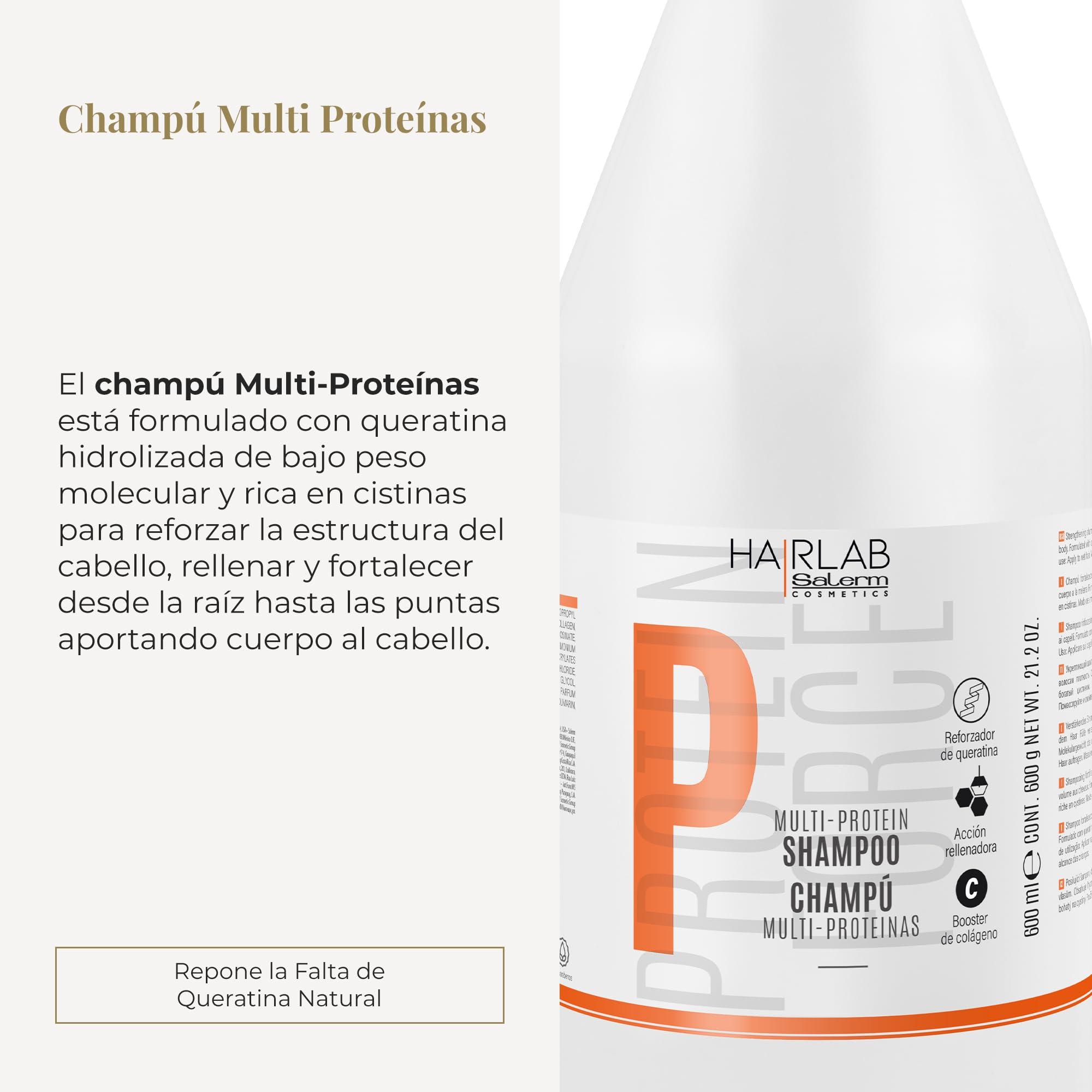 Salerm Salerm - Fortifying Shampoo - Multi-Protein Hair Lab Shampoo - 600 ml - Replenishes Natural Keratin Deficiency - Adds Body to Hair - Strengthens and Repairs Hair - Paraben-Free