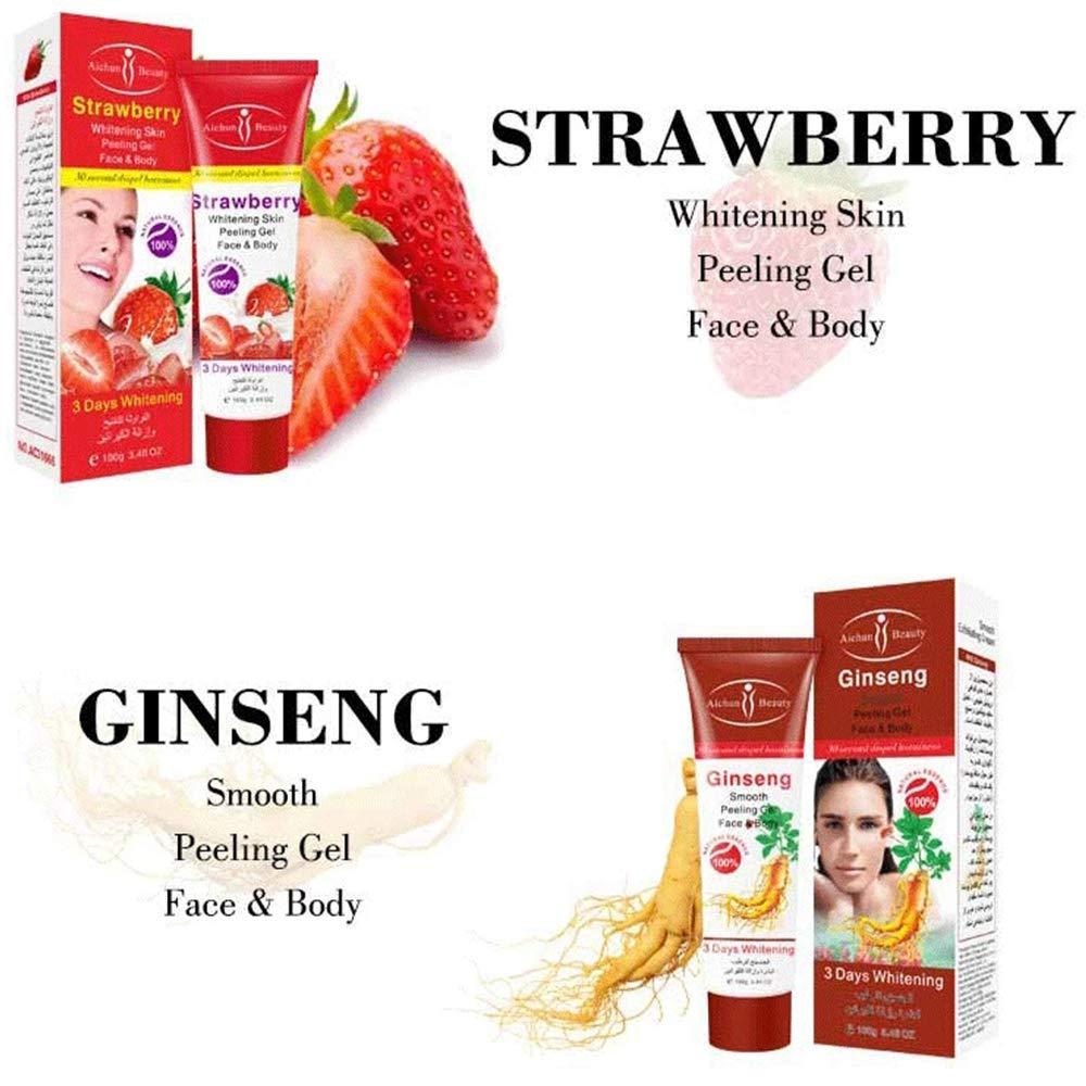 AICHUN BEAUTY Aichun Beauty Milk Exfoliating Dead Skin Facial Purify Body Cleaning Peeling Gel Cream 100g (STRAWBERRY)