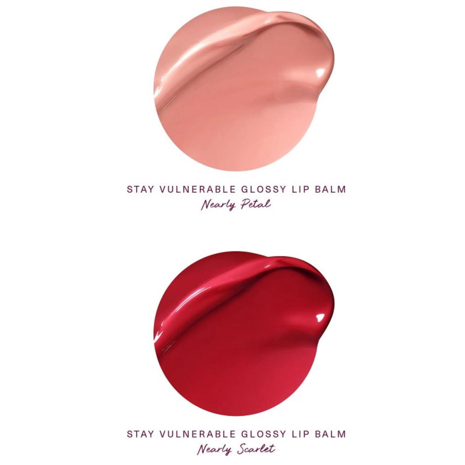 Rare Beauty Rare Beauty Stay Vulnerable Mini Glossy Lip Balm Duo - Nearly Petal and Nearly Scarlet - Travel Size