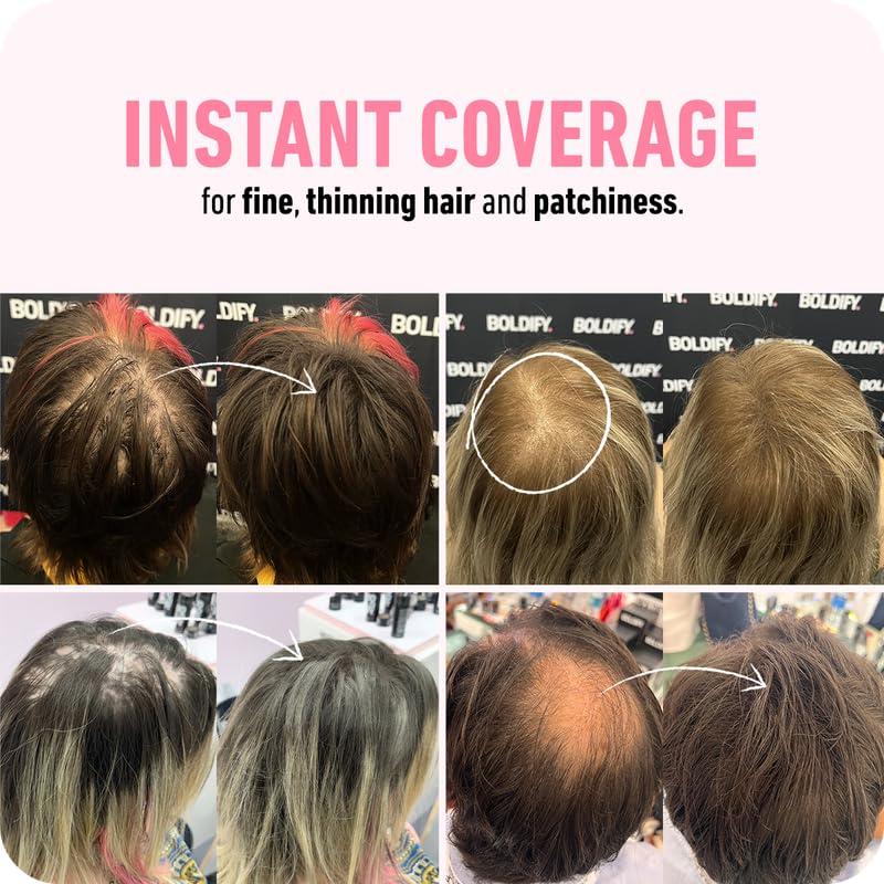 Boldify BOLDIFY Hair Fibers (28g) - Fill In Thinning and Fine Hair for an Instantly Fuller, Thicker Look - 14 Shades for Women & Men - White