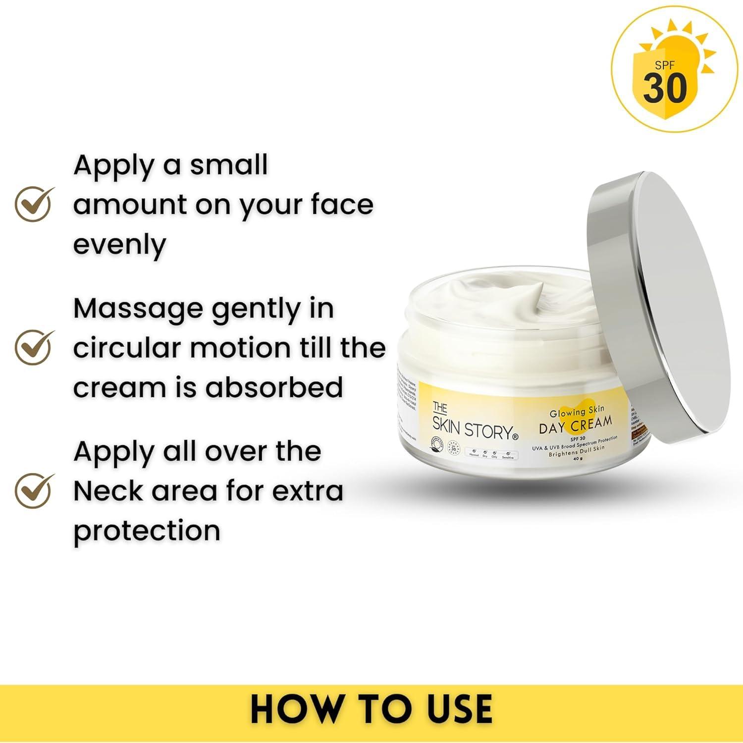 Generic Day Cream with SPF 30 Sunscreen, Nourishand Protect Dull Skin | Lightweight, Non-Greasy Formula for Daily Radiance | UVA/UVB Protection for Healthy - 40g