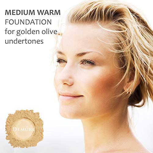 DEMRE Demure Mineral Make Up, Medium Warm Mineral Foundation Makeup, Concealer Makeup, Natural Makeup Made with Pure Crushed Minerals, Loose Face Powder.