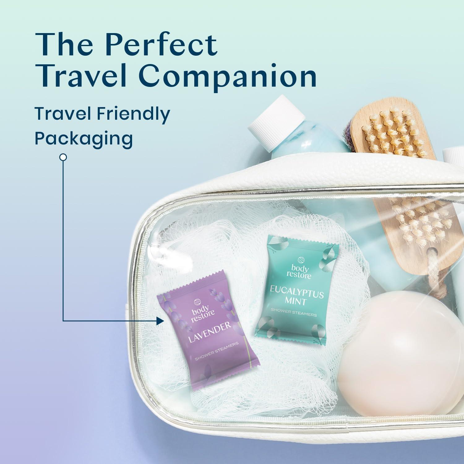 Body Restore Body Restore Shower Steamers Aromatherapy 6 Pack - Easter Basket Stuffers, Relaxation Birthday Gifts for Mom, Dad, Best Friend, Travel Essentials, Stress Relief, Self Care - Variety
