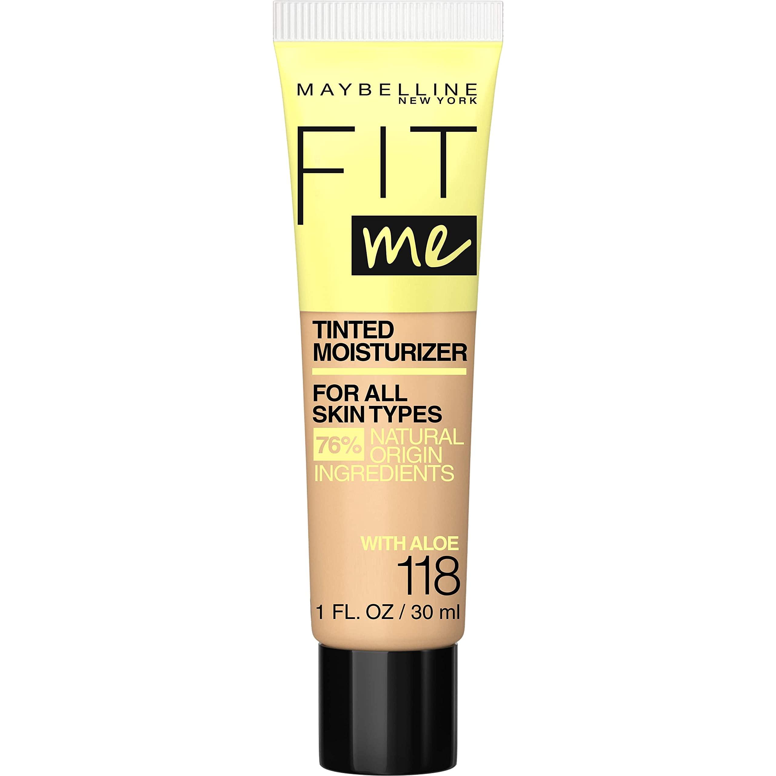Maybelline New York Maybelline Fit Me Tinted Moisturizer, Natural Coverage, Face Makeup, 118, 1 Count
