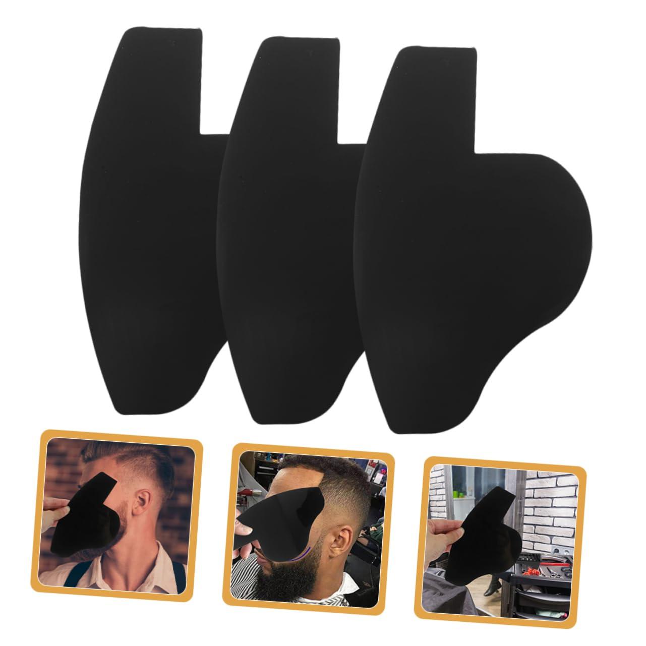 DOITOOL 3pcs Card Hairline Guide Shaping Tool Men Beard Shaping Tool Beard Shaping Template Men Hairline Enhancing Card Beard Template for Men Hairline Design Card
