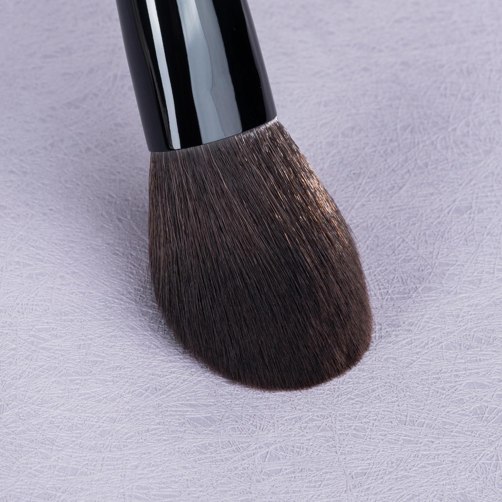 ENZO KEN ENZO KEN Natural Blush Brush, Natural Black Goat Hair Makeup Brushes, Blush Makeup, Natural Hair Powder Brush, Detail Blush Brush, Fluffy Blush Brush for Cheeks, Nose Contour Brush. (804B)