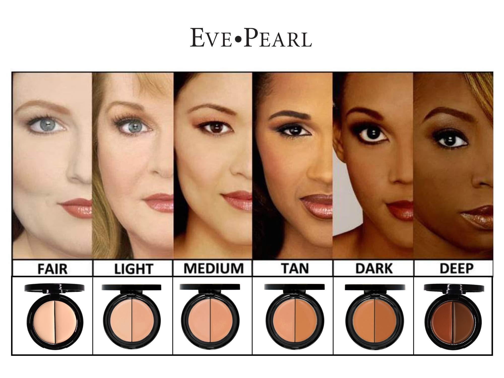 EVE PEARL EVE PEARL Face Therapy Cream, Dual Salmon Concealer and 202 Concealer Blender Brush Set Make Up Kit (Light)